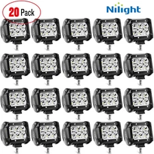 Nilight 20pcs 18W Led Light Bar Spot Fog Driving Lights Off-Road Lamps for ATV
