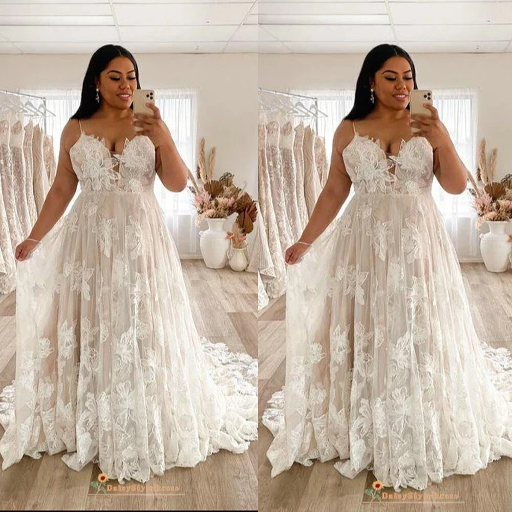 beach wedding dresses plus size