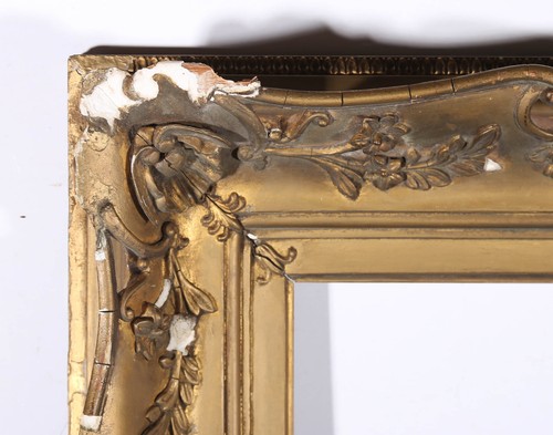 For Restoration - 19th Century Floral Gilt Picture Frame - Picture 5 of 5