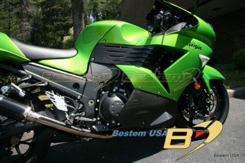 2006-2011 ZX-14 100% Carbon Fiber Lower Side Belly Pan Fairing Panel Cover ZX14 - 第 1/5 張圖片