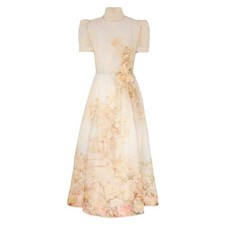 ZIMMERMANN MEMENTO PICNIC MIDI DRESS, Size 1