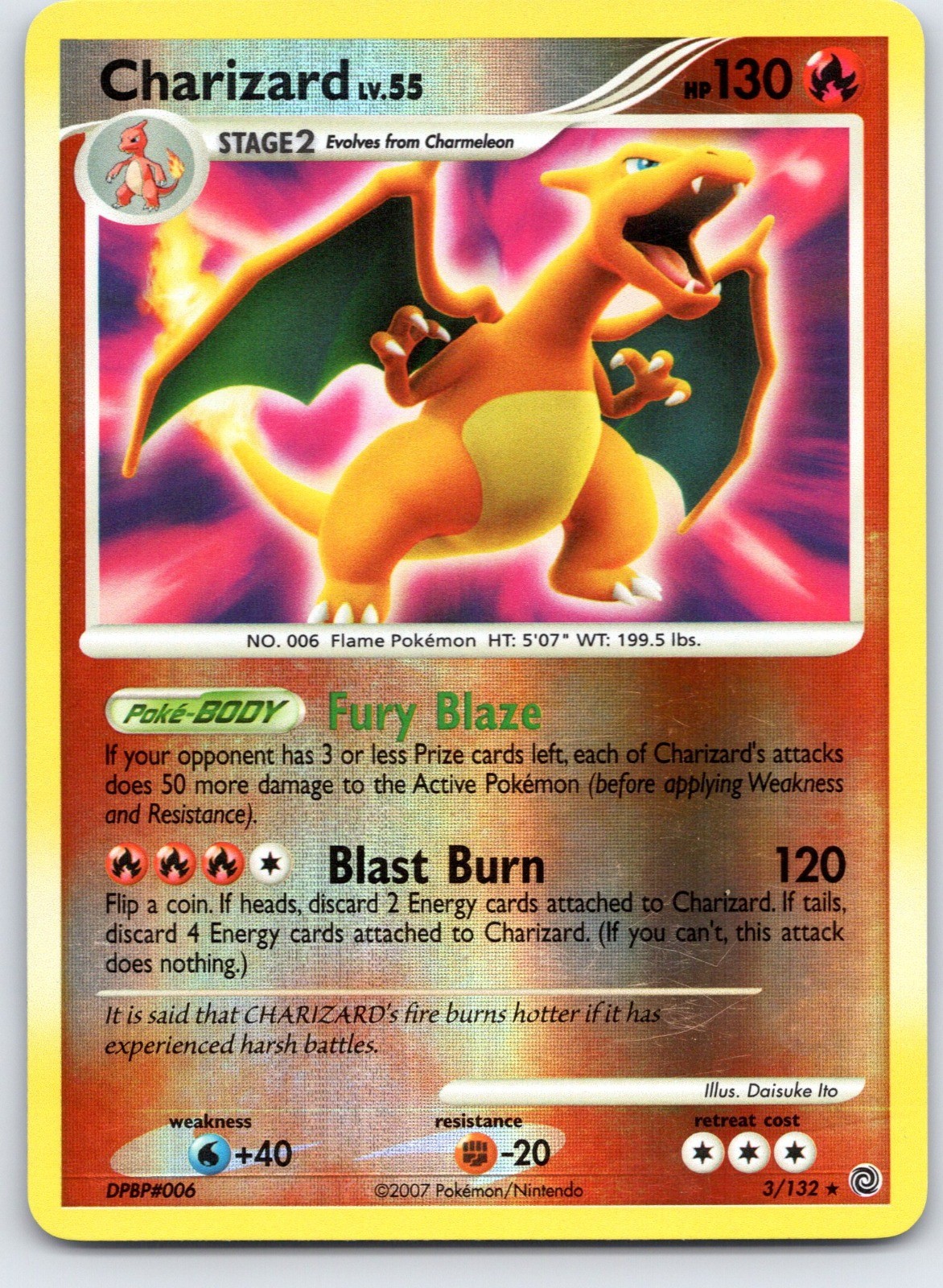 Charizard 3/132 Reverse Holo Secret Wonders