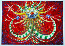 "Untitled (Three-Eyed Clown),  1993 | The World of TimBurton Design Museum PRINT