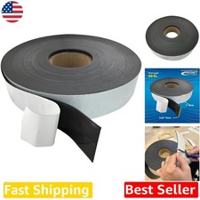 Durable 50ft Flexible Magnet Strip 2" Wide 1/16" Thick with Strong Adhesive