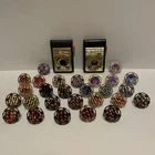 Vintage 1993 Power Rangers Street Fighter Spin Fighters 27 Spinners, 2 Launchers