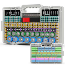 Battery Organizer Storage Holder Box Case with Tester, Ultra-Large 280 Batterie