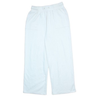 F&F Active Damen Jogginghose weiß Fleece weites Bein M
