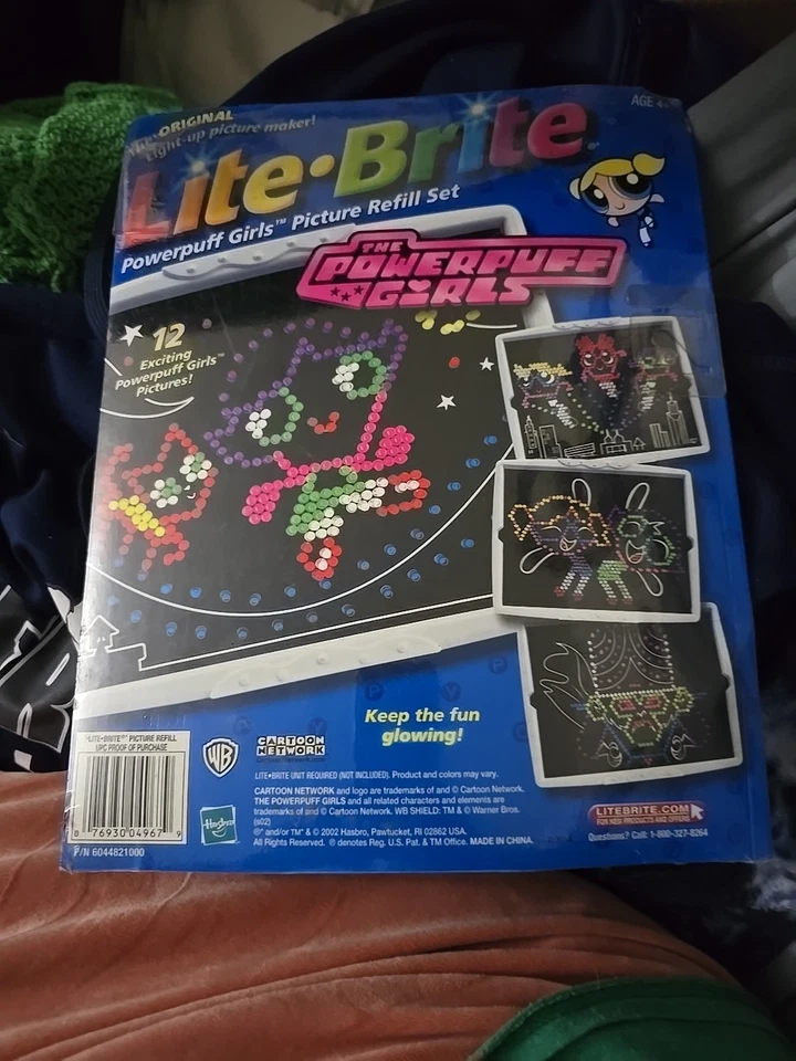 Lite Brite Powerpuff Girls 12 Picture Refill Pack 100 + Pegs Sealed Hasbro 2002 - Image 2 of 3