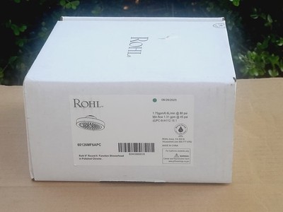 Rohl 1.8 GPM Multi Function Rain Shower Head Chrome 60126MF6 APC *OPEN BOX*
