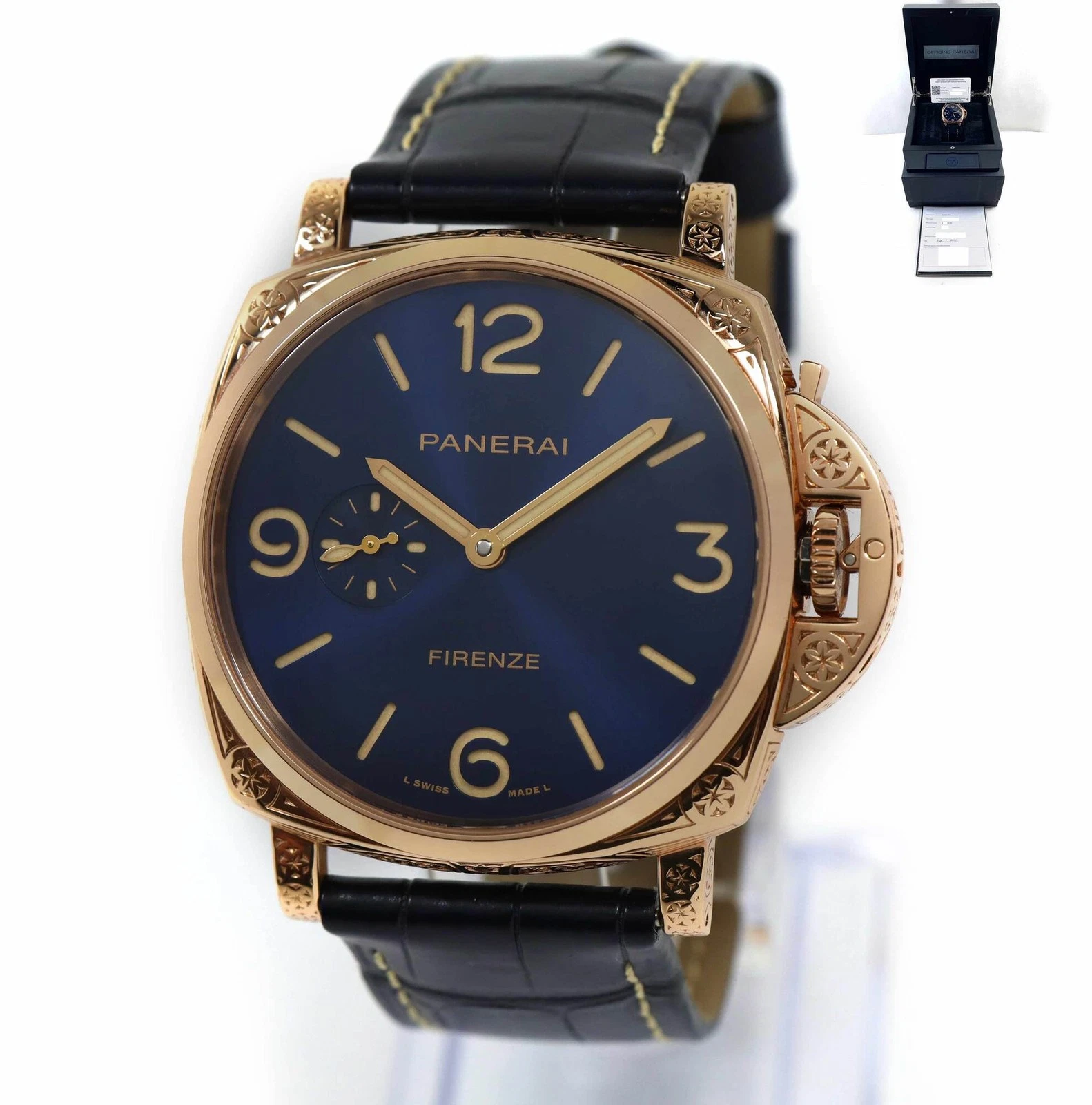 Panerai — Panerai Due Luminor Goldtech Firenze PAM01204 45MM Rose Gold Box Papers