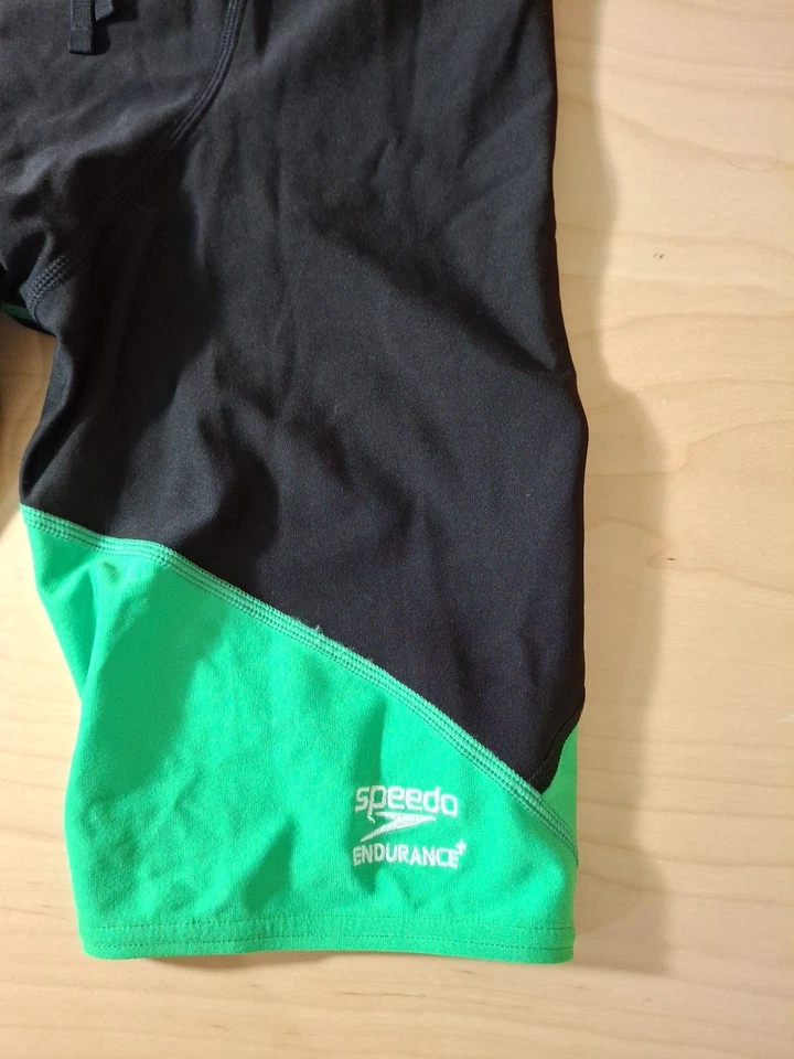 Bermuda de banho masculina Speedo preta verde shorts de mergulho baús 28 (pequena) - Imagem 2 de 4