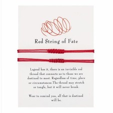 7 Knot Protection String Bracelets Handmade Good Luck Tibetan Amulet Red Black K
