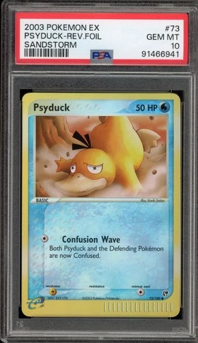 Pokemon Psyduck EX Sandstorm Reverse Holo #73 PSA 10 Gem Mint