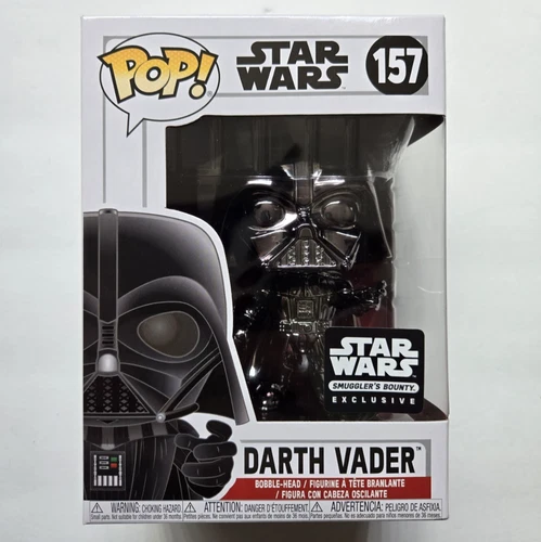 Funko Pop! Star Wars Darth Vader #157 Smugglers Bounty Black Chrome Exclusive