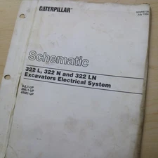CAT 322 EXCAVATOR Electrical SYSTEM SCHEMATIC Manual shop service LN wiring L N
