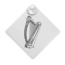 'Elegant Harp' Car Window Sign - 12cm (CG00036166)