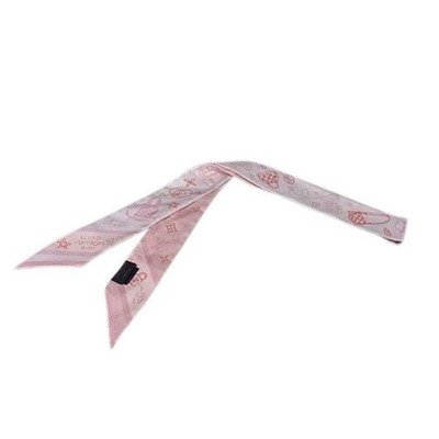 LOUIS VUITTON Ribbon Scarf Bandeau BB LV Wishlist M78850 Multicolor 100% Silk