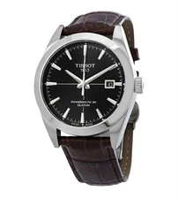 Tissot Gentlemen Powermatic 80 Brown Leather Strap T1274071605101 New ~Gorgeous~