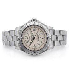 Breitling Colt Quartz A74380 - Stainless Steel Men's Watch - Silver/Cream Dial 4