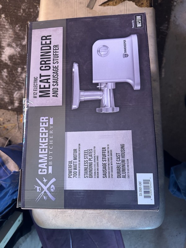 Weston Gamekeeper 12 Heavy Duty Electric Meat Grinder Silver Modern Contemporary