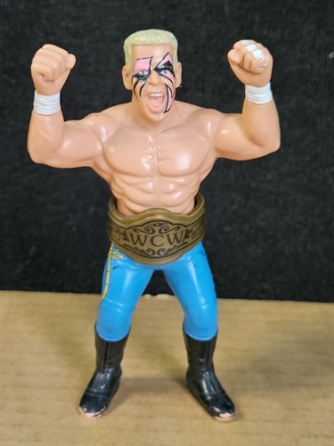 WCW Sting 1990 Galoob 5-inch Action Figure Blue Pa...