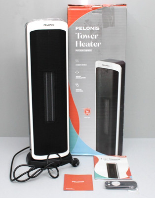 PELONIS Elektrischer Heizlüfter 2000W mit Fernbedienung, 75° Oszillation - Weiß