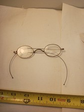 Antique 1800s wire rim Bifocal eye glasses rare collectible Ben Franklin style