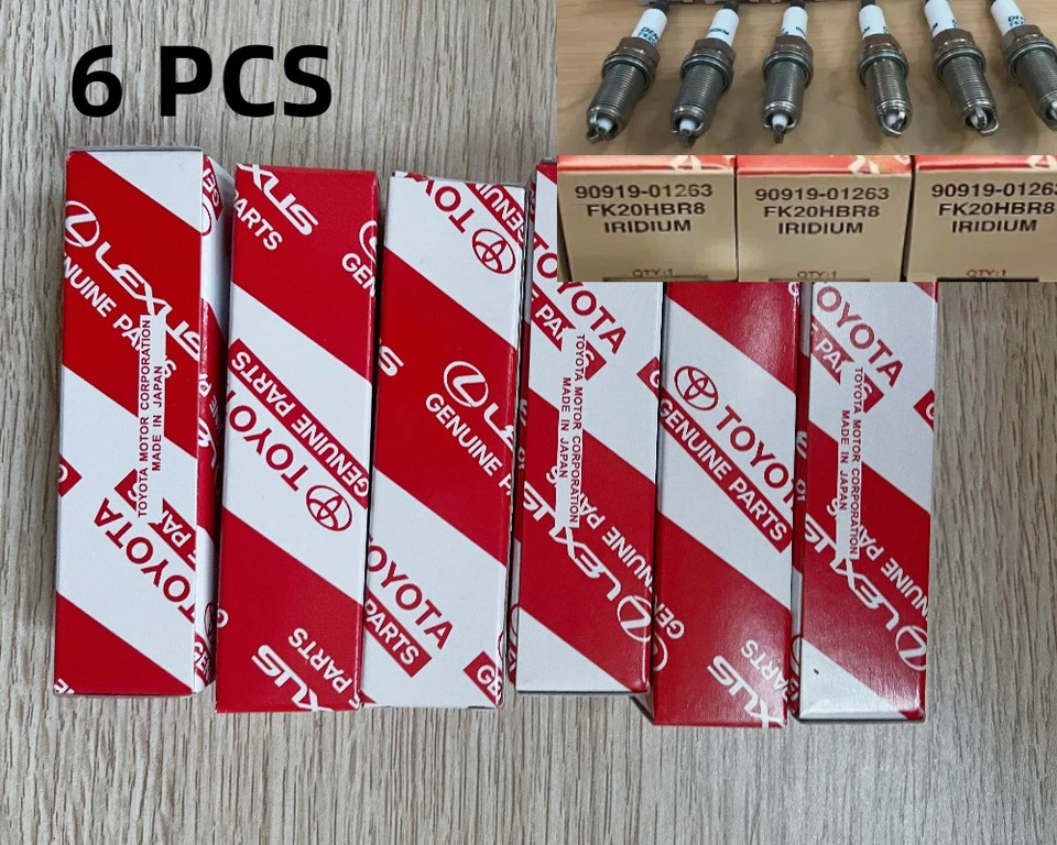 2016-2023 TOYOTA TACOMA 3.5L V6 SPARK PLUG QTY 6 OEM 90919-01263 - Image 2 of 3