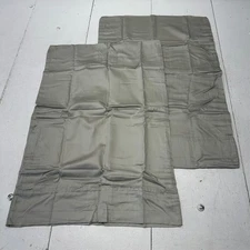 Mayfair Silver Solid 2 Pack Linen Egyptian Cotton Queen Size Pillow Case Set NEW