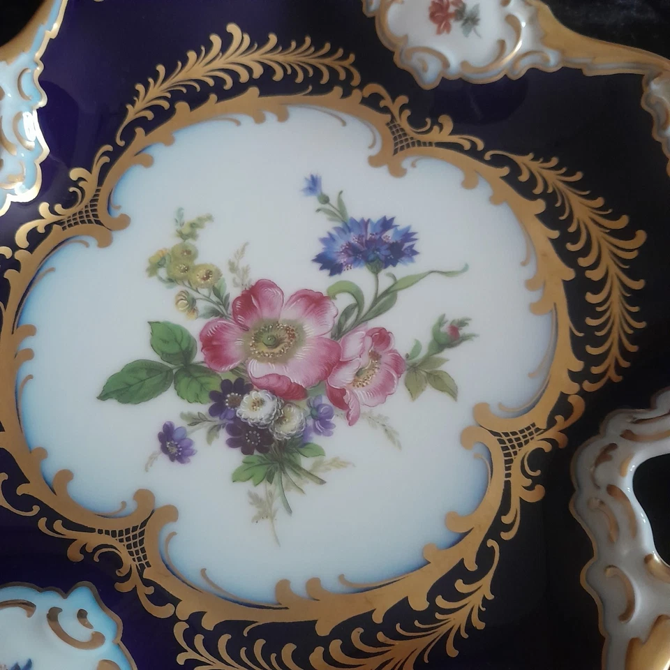 AK Kaiser * PRUNKTELLER/SCHALE*Royal*Echt Kobalt * Neuwertig * - Bild 3 von 4