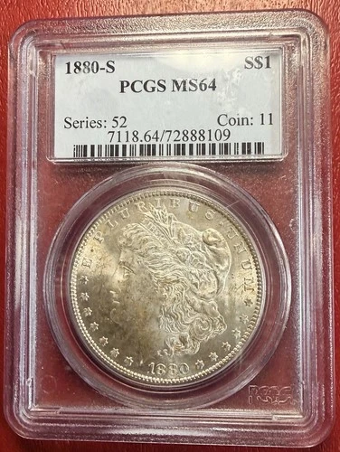 1880-S PCGS MS-64. Morgan Silver Dollar. Free Shipping