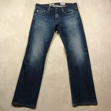 AG Adriano Goldschmied Matchbox Slim Straight Jeans Mens 32x30 Dark Wash Denim