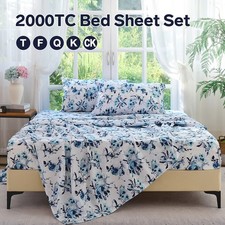 4 Piece Bed Sheet Set Deep Pocket 2000 Series Hotel Bed Sheet Microfiber Comfort