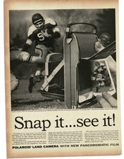 1956 Polaroid Land Camera football game Vintage Print Ad