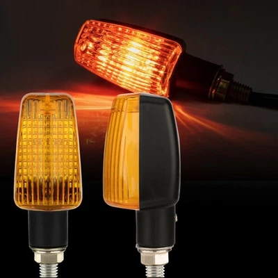 12V Universel Ambre Halog??ne Moto ABS Clignotant Lumi??re de pour Honda - Photo 1/4