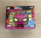 Funko Pop & Tee Marvel Spiderman Black Light Bobblehead#652 & Medium T-Shirt Set