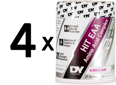 4 x Dorian Yates HIT EAA Amino Acid Complex, Bubble Gum - 360g (62,47 EUR/kg)