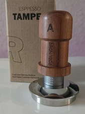 58mm Espresso Tamper with Wooden Handle and Alloy Base with Spring Loaded