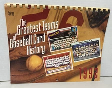 Greatest Teams of Baseball Card History Calendar 1992, Krause Publications