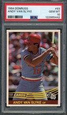 1984 Donruss Andy Van Slyke #83 PSA 10 GEM MINT!  ROOKIE Card.  Just Graded!. rookie card picture