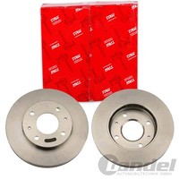 2X Trw Bremsscheiben 257Mm BelÜFtet Vorne Passend FÜR Hyundai Coupe Lantra