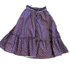 Vintage 70s Gunne Sax Floral Prairie Skirt Calico Purple Jessicas Gunnies Small