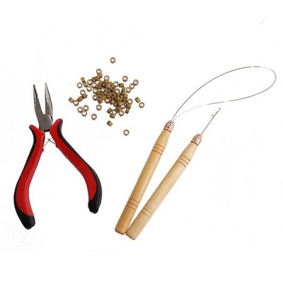 Friseursalon Haarverlängerung Microring Set Nadel Haare Extensions Zange