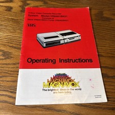 Vintage ORIGINAL Operating Instructions MANUAL MAGNAVOX VCR Model VR8400BK01 