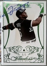 2016 Panini Flawless Frank Thomas Emerald All-Stars Auto /5 White Sox w/COA