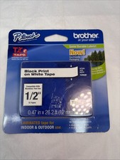 Genuine Brother TZe-231, 1/2" Black on White P-Touch TZ tape NEW