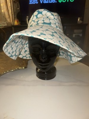 Zimmerman Bucket Style Sun Hat White Blue Polka Dot
