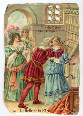 Glanzbild Oblate scrap Märchen La Bella et la Bete - die Schöne und das Biest 8