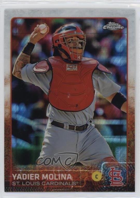 2015 Topps Chrome Prism Refractor Yadier Molina #25 o7m