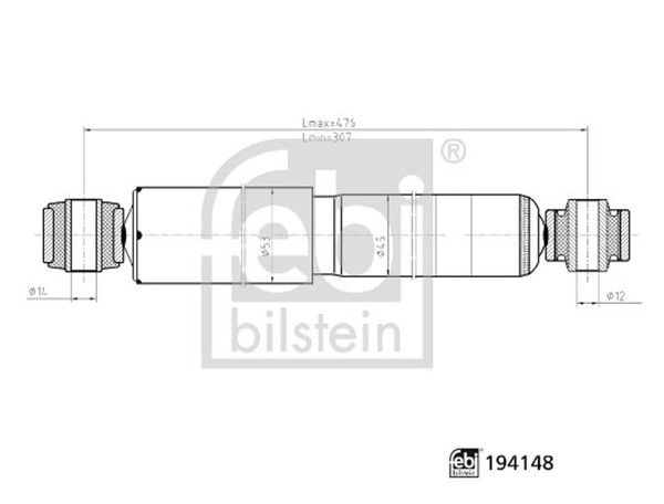 2X StoßDäMpfer Febi Bilstein 194148 FüR VW Caddy 3 GroßRaumlimousine 2KA 2KH 2CA-image